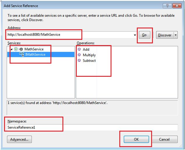 add service refrence